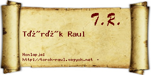 Török Raul névjegykártya