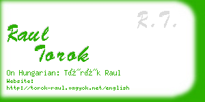 raul torok business card